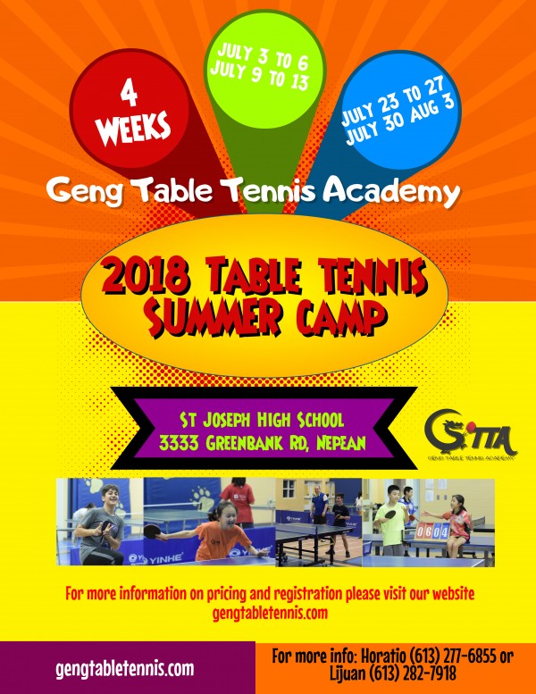 Camps Geng Table Tennis Academy